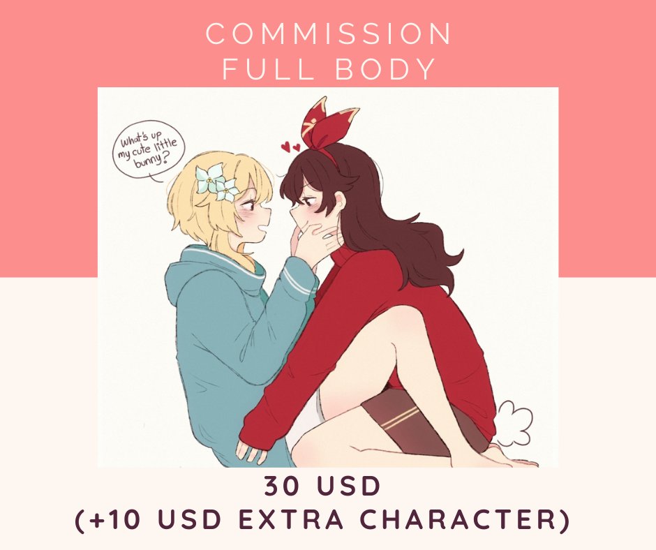 COMMISSIONS OPEN !!
-If anyone is interested, write me by direct message.
-If anyone has any questions, you can ask me in the comments.
THANK YOU!! 😉 