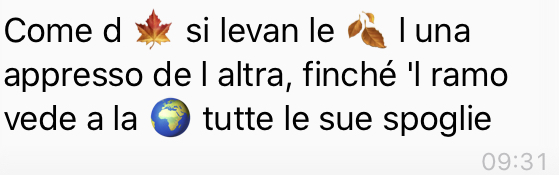 4Pellico's tweet photo. "Come d'autunno si levan le foglie, 
una appresso de l'altra, finchè 'l ramo
 vede a la terra tutte le sue spoglie." Dennis G., IV C "Pellico" Saluzzo @MusePIEMONTE #DanteSocial #emoji https://t.co/Etftuygnea