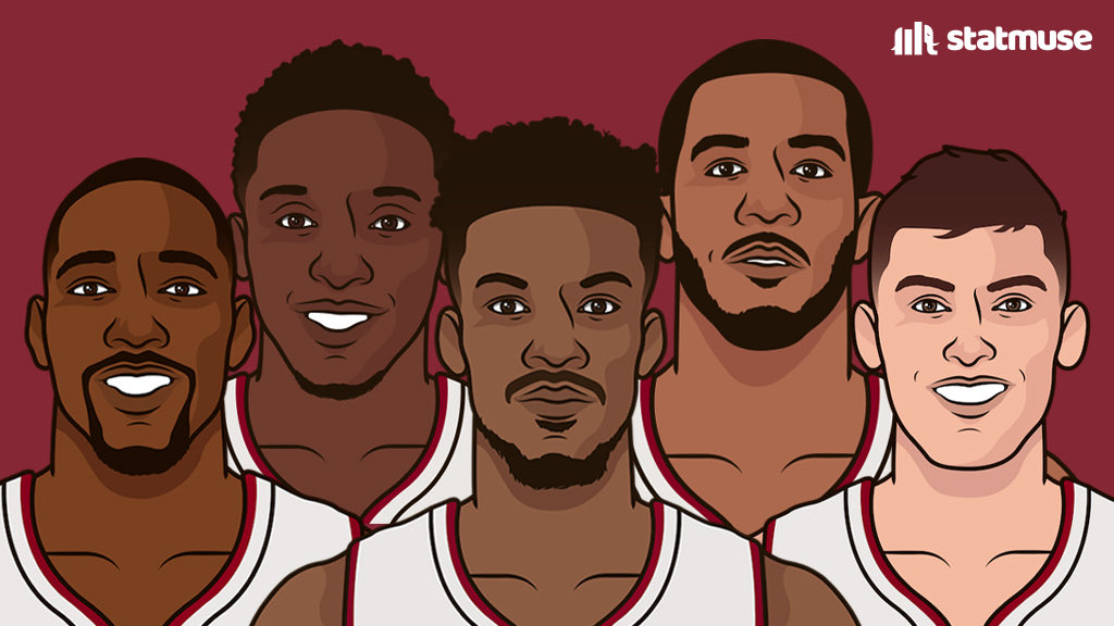 statmuse's tweet photo. The Heat are stacked.

Wings:
— Jimmy
— Herro
— Robinson
— Oladipo 
— Dragic
— Nunn
— Iggy
— Ariza

Bigs:
— Bam
— Aldridge
— Bjelica
— Precious

Pat Riley, ladies and gentlemen. https://t.co/LIEwCOl3S1