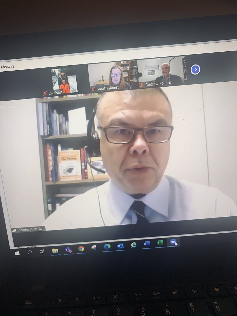 HRA_Latest's tweet photo. Our Chief Executive @matt_westmore closes our spring seminar for the HRA’s wonderful volunteer community with a JVT-worthy metaphor on fast-track research review. We’re very grateful to the Deputy CMO and Profs Gilbert and Pollard @OxfordVacGroup for their time tonight. Thank you https://t.co/pVNGmfLV9U