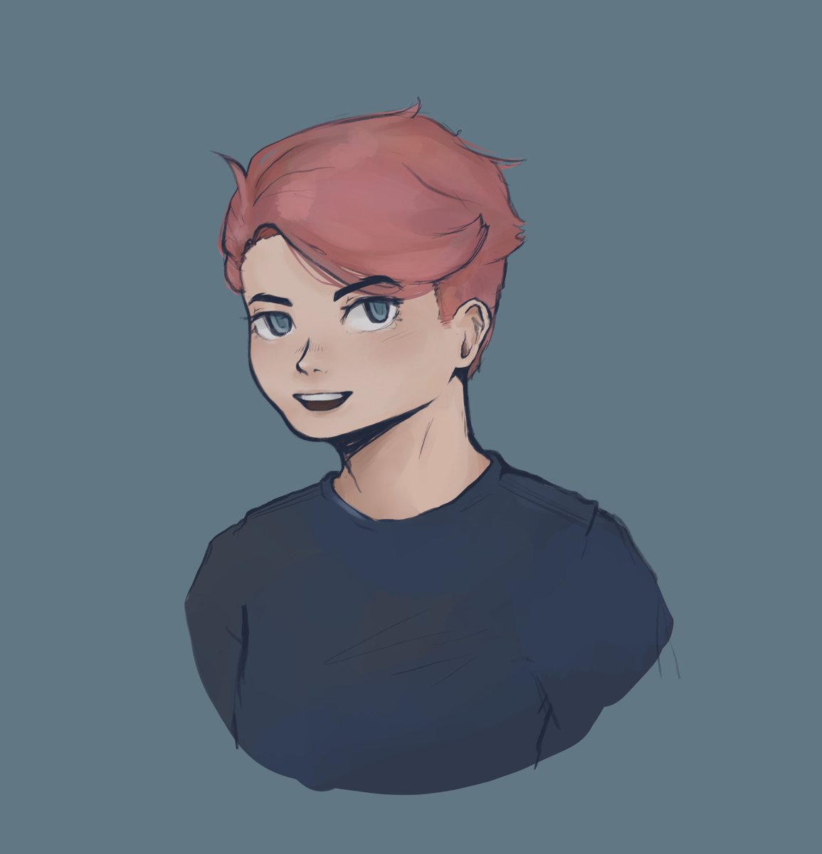 vanillaaleaf's tweet image. haven’t drawn in a week so i sketched freddie during his piano stream today :] 
#badlinu #badlinufanart