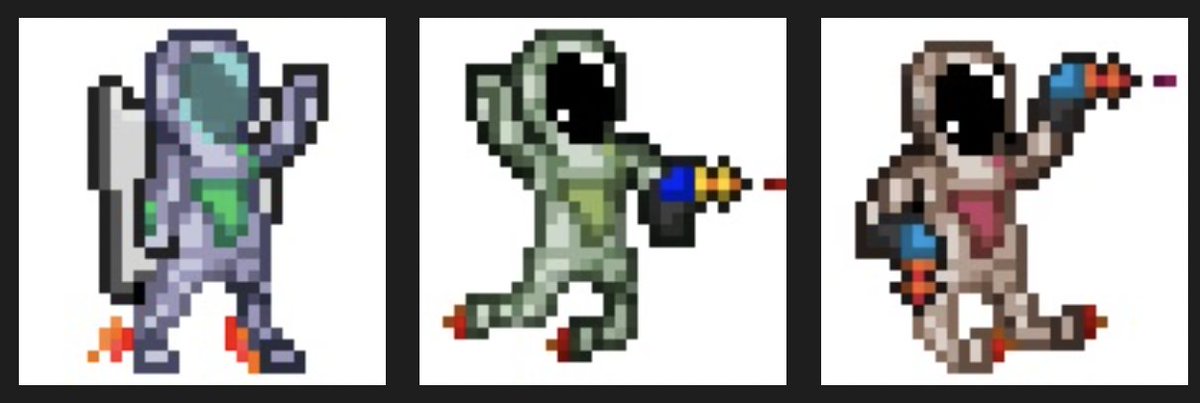 EthienneNFT's tweet photo. #Ethereum had CryptoPunks
#Tezos has CryptoAstronauts ! 🚀

I have minted three more #CryptoAstronauts on #tezos. It cost me $0.1 for each art! Not $100! Only $0.1 !

Number 3, 4, 5 are available on @kalamint_io marketplace for 10 $XTZ each. https://t.co/z43Xm0SgRt