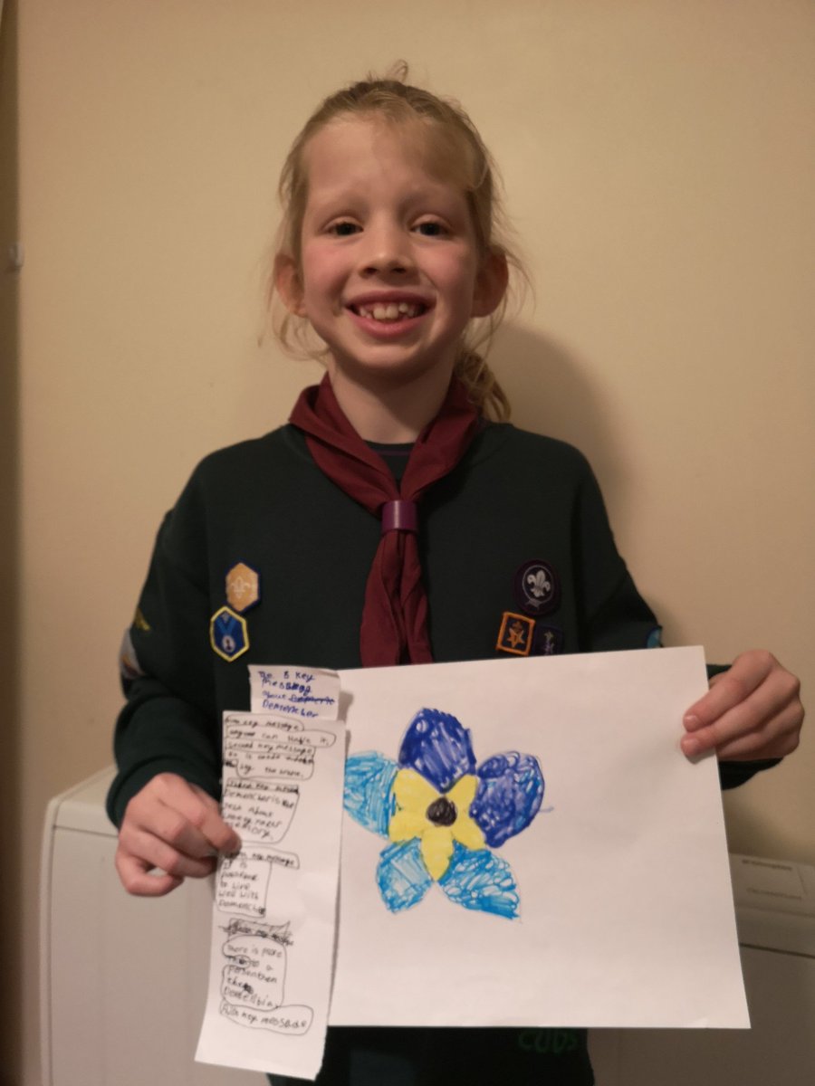 raeedwards80's tweet photo. Whilst giving a @DementiaFriends session to my daughters Cub Pack she drew the logo & wrote out the #5keymessages. Very proud of her and the other Cubs and Scouts at @Hill1st who have come to the sessions.
#dementia #bookcaseanalogy #Scouts #Cubs @alzheimerssoc @AlzSocSEEngland https://t.co/trI8FzQqSH
