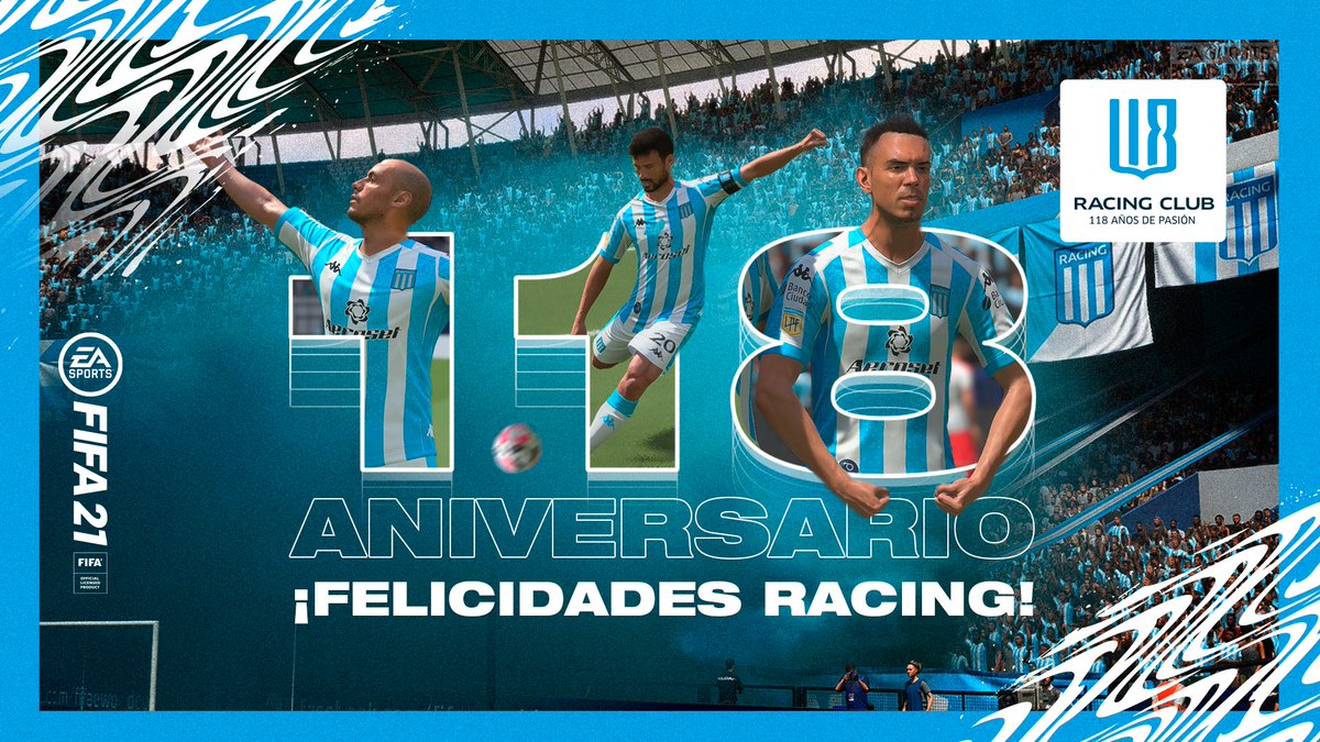¡La Academia cumple 118 años enseñando el buen fútbol! 💙🤍

Hoy Todos Somos <a href="/RacingClub/">Racing Club</a>. #Racing118