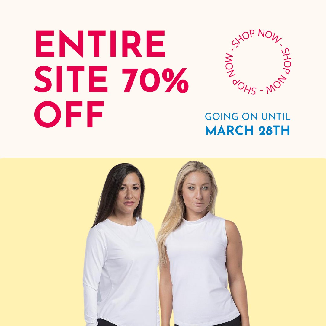 VivacitySport's tweet photo. It's On!!! 70% off everything - you heard that right! Go shop now and stock up on all of your fave pieces before it's over!

#hugesale #biggestsale #biggestsaleoftheyear #greatsale #saleonnow #hugesaleonnow #basicsonsale #greatsale #springsale #bigspringsale #saletoday https://t.co/gImbWWIahY