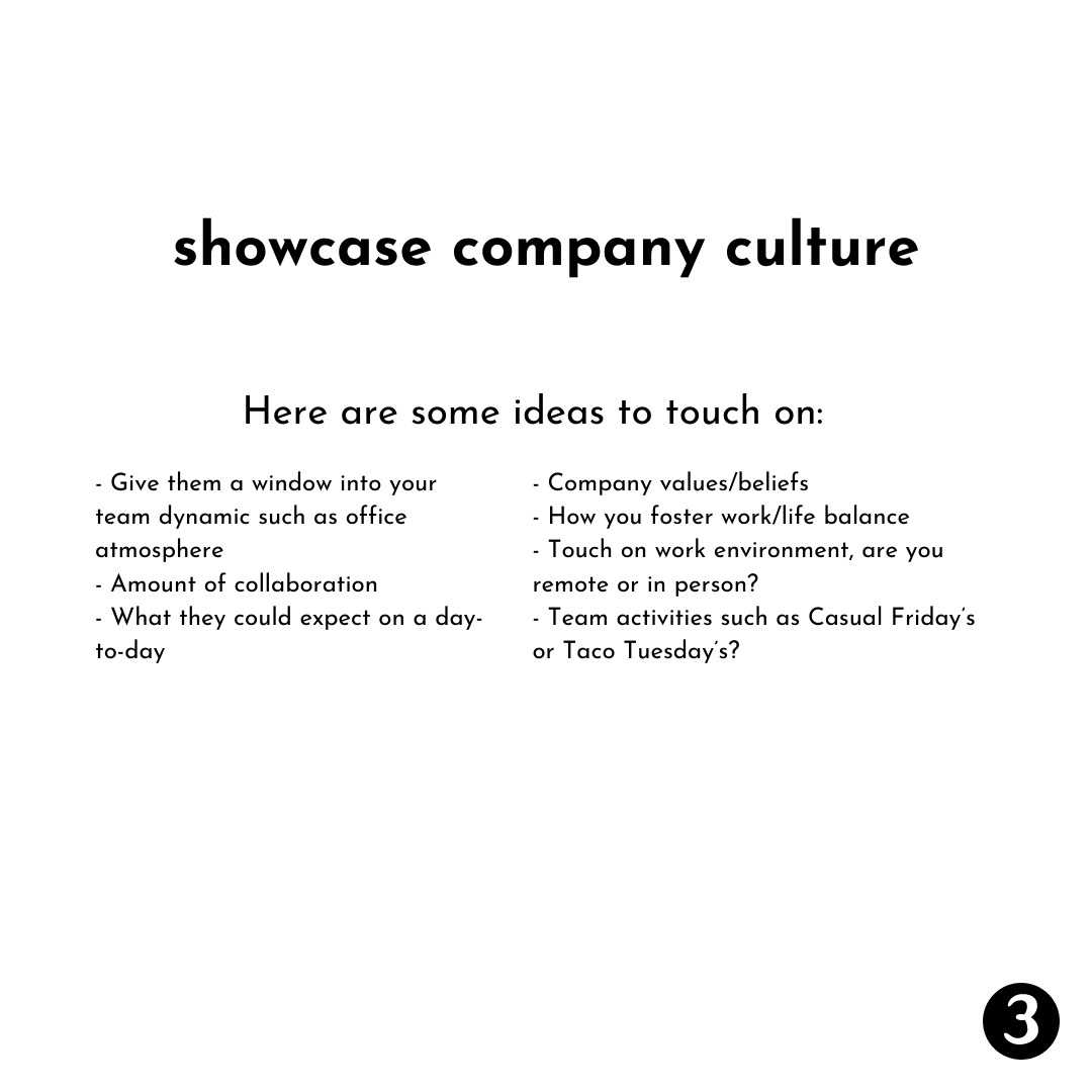 UNMETJobs's tweet photo. Employers, we know you've considered skipping the "Add Team Video" step on your company profile. We get it! However, here are 3 important reasons NOT to skip it👇. Check out the full blog on our website for more! (link in bio)

#UNMETJobs #Employers #CompanyCulture
@azcommerce https://t.co/FNaBQXPd9r