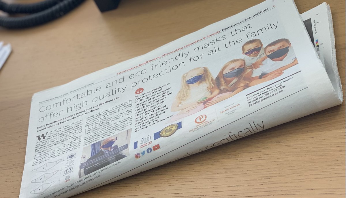 masksrusuk's tweet photo. #Throwbackthursday 📰 

Sharing some of our #printmedia #advertising from earlier this month✏️

#theguardian #healthcare #innovative #newspaper #facemask #masksrus #doctor #NHS #f4f #lifestyle @guardian @guardiannews @GdnHealthcare https://t.co/KkjBSPLTSK