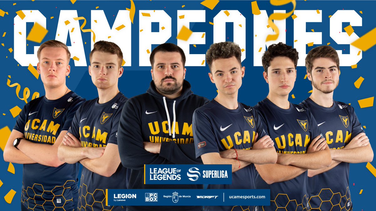 UCAM_esports's tweet photo. 🏆 C A M P E O N E S 🏆

¡VAMOOOOOOOS!

Ganamos 3-0 a @CreamRealBetis. Merecidísima victoria. Orgullosos del nivel y el trabajo de todo nuestro equipo.

#SuperligaLoLFinal #UCAMHastaElFinal #GoUCAM 💙💛 https://t.co/uQgMeEtXod