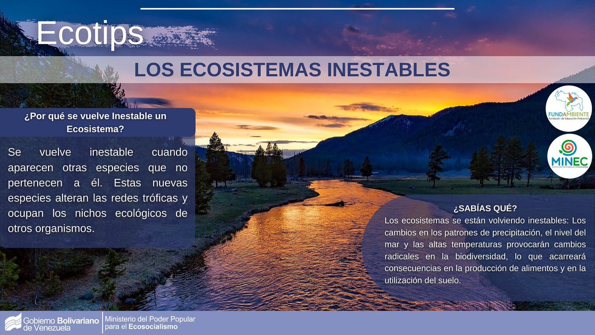 FundambienteC's tweet photo. #Ecotips Mira el porque lo Ecosistemas están Inestables.#LaCovidNoEsCoba #25Ma #Saab #FANBEnDefensaDeLaDignidad #DeQueSeRieLasso #DosTemasALa1 #BinanceNFT #FelizJueves https://t.co/HGukNiwKKV