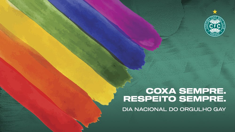 Aqui o preconceito não tem vez! 🇳🇬

O Coritiba defende o respeito em todos os espaços! #DiaNacionaldoOrgulhoGay