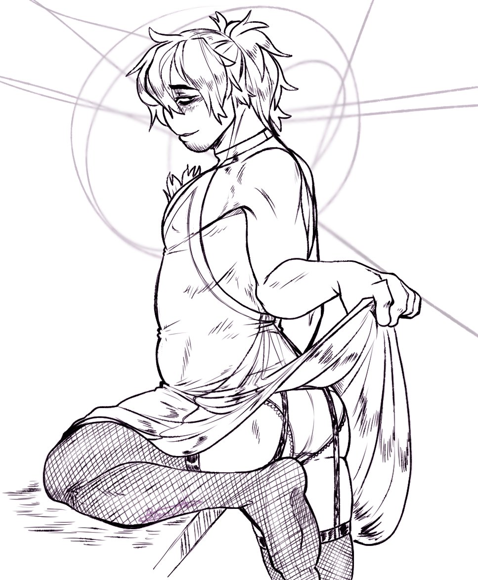 Tumblr ask-Could we maybe see some P/Pink crossdressing? In a cute dress or  some femme lingerie?