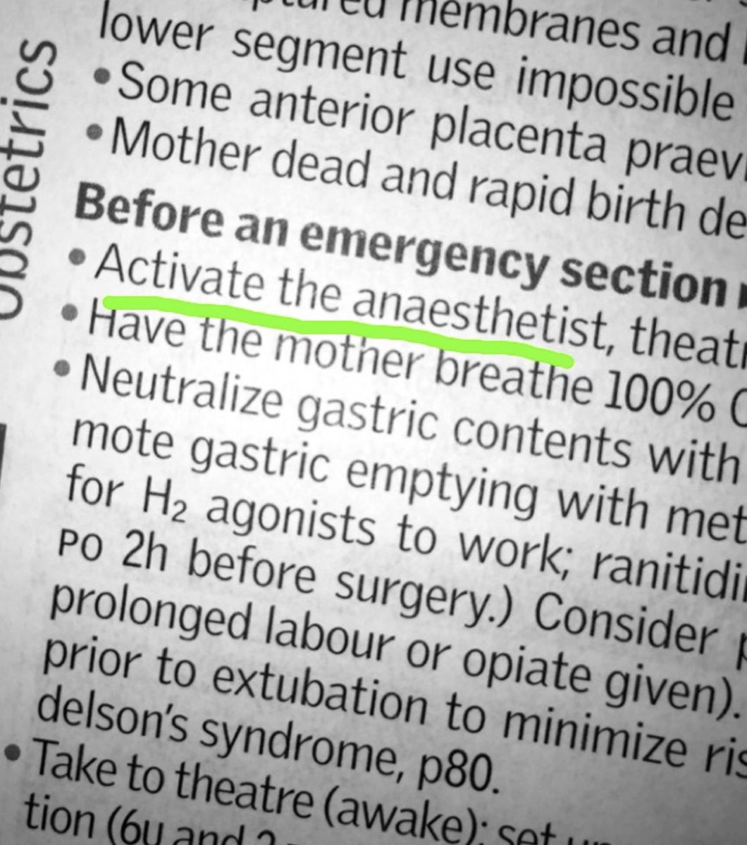 How does one ‘activate the anaesthetist’? 🤔