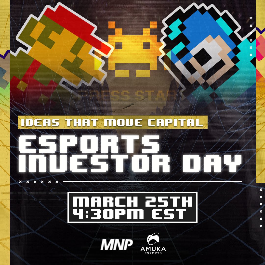 Laredo's tweet photo. Join @MNP_LLP & @AmukaEsports today @ 4:30p + #Tiidal director @NeilDuffy joins the panel.
@Tiidal team of @Laredo & @maxpolaczuk will be speaking at 5:35p est too, talking @Lazarus, @Sportsflare & the opportunity.
#investing #esports #betting
Register: https://t.co/tcX89YR61c https://t.co/tqRZC4StGn