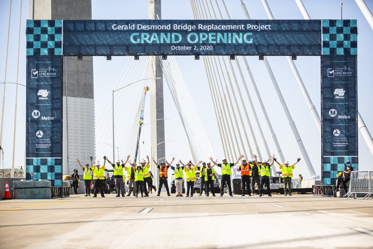 What’s been your favorite memory of the bridges connecting Long Beach and Terminal Island? Tell us below! Today’s photo is from the new bridge’s Grand Opening in October 2020. #TBT