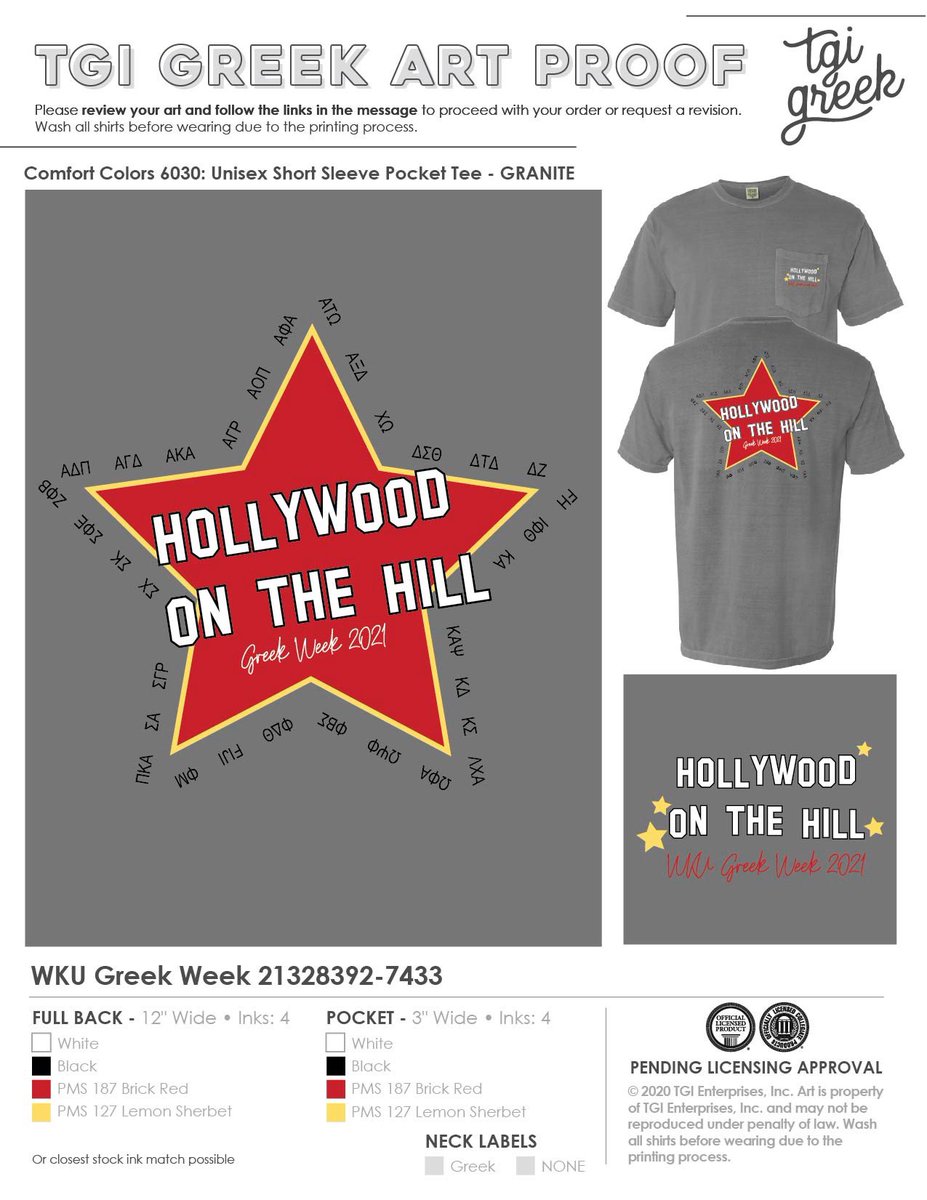 Greek Week shirts are on sale until Monday! wkugreekweek.itemorder.com