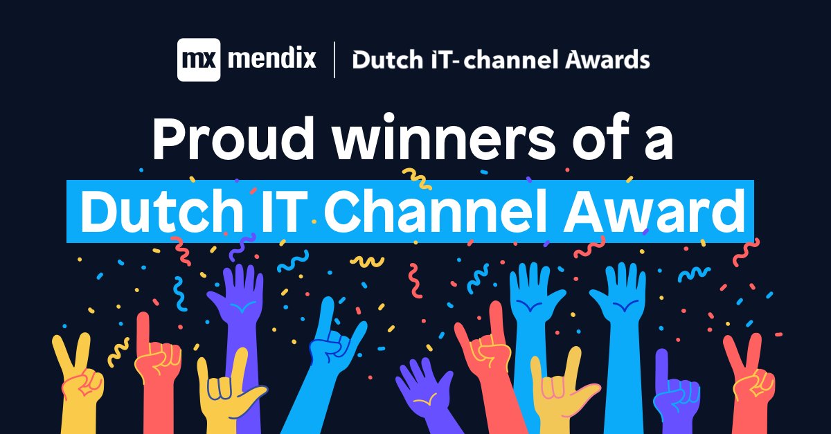 Mendix's tweet photo. 📣 We’re honored to be named “Software Innovator of the Year” in the @DutchITchannel Awards! 🎉🏆

#DutchITawards #LowCode #Innovation #DreamTeam https://t.co/luwrIsIkYn