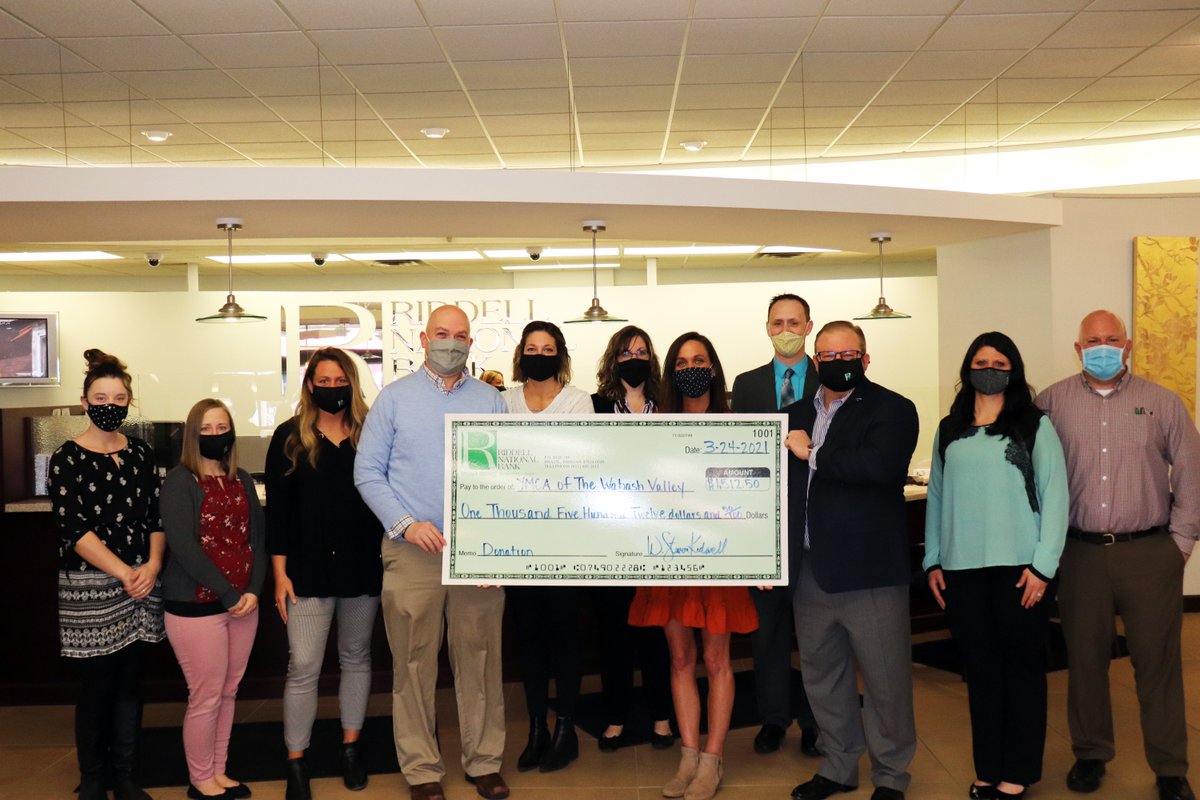 RNB employees raised money through a dress down day for local charities. Today we presented a check to the YMCA of The Wabash Valley. Pictured here are YMCA CEO Ryan Penrod, Executive Branch Director Nicole Fry, and cheerful RNB staff.<a href="/ClayCountyY/">Clay County YMCA</a> <a href="/VigoCountyY/">Vigo County Y</a>