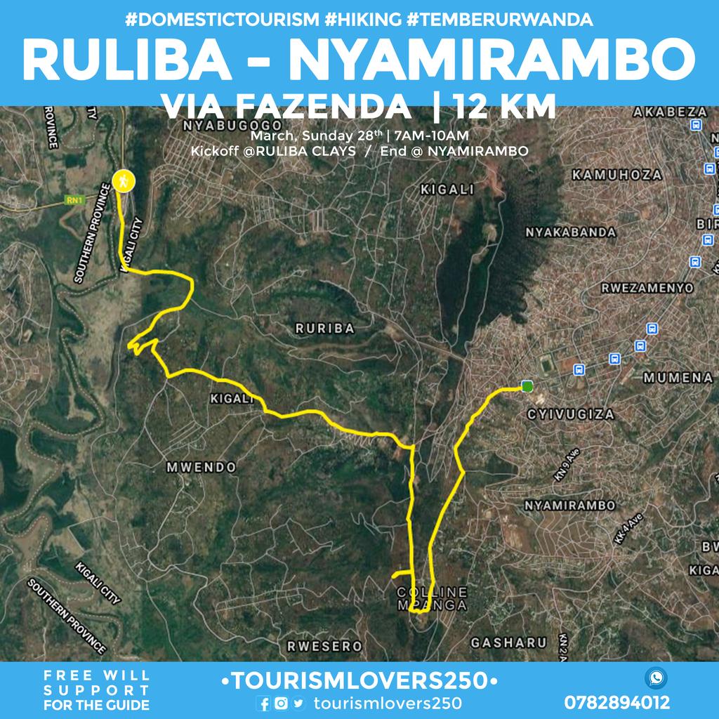 TourismloversRw's tweet photo. Hello #RwOT !
Join us this Sunday to explore, keep fit and meet new friends!
Whatsapp: 0782894012
#temberurwanda #domestictourism #hiking #mtkigali #exploringrwanda #tourismlovers250 https://t.co/vc7ZMqomtq
