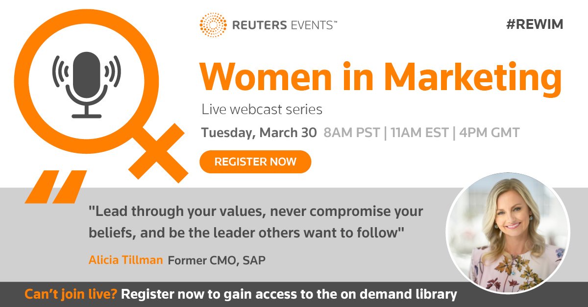 JasmineKees's tweet photo. @aliciatillman is one of the most influential women in marketing. Positioning @SAP as a top 20 most valuable brand and building a team made up of 90% women, she has left an incredible legacy. So, how did she do it? Join us for #REWIM: https://t.co/ipprrL9OA1 https://t.co/jmBPkzBDq1
