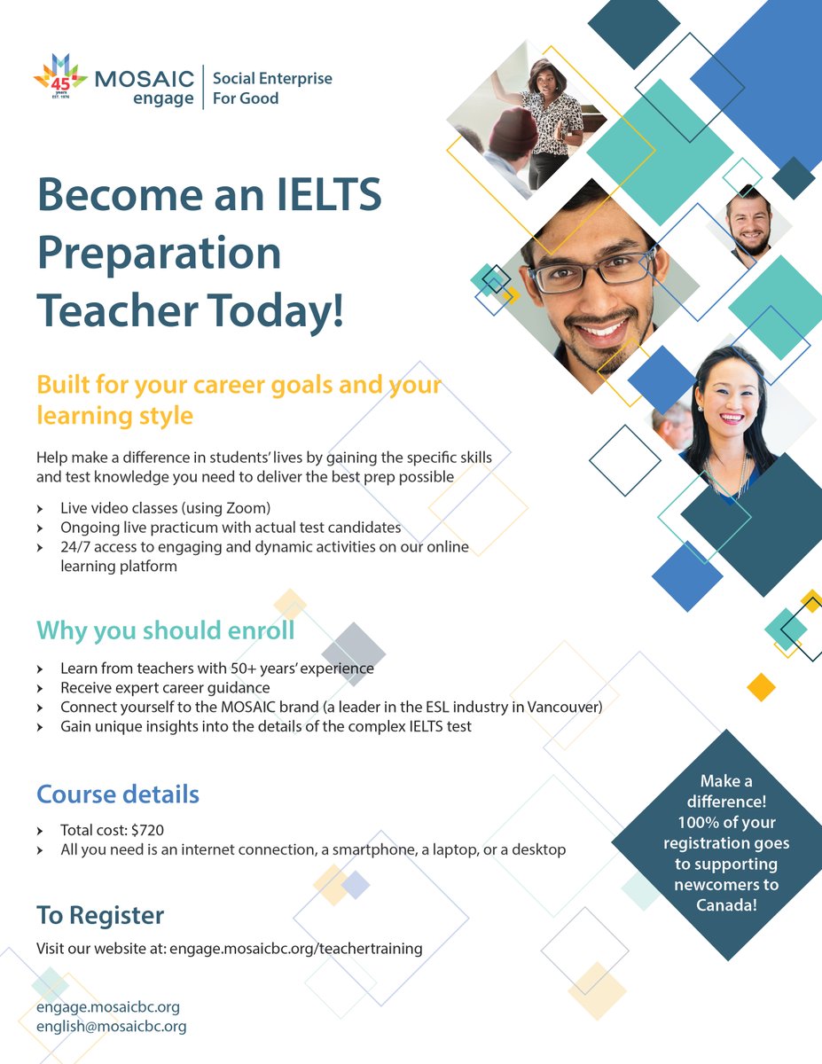 Course to become an IELTS teacher.