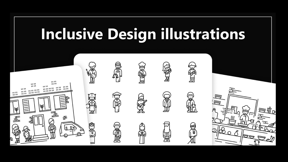Microsoft's Inclusive Design toolkit is often used when referencing our inclusive design methodology and the diversity in human abilities. 

Character sticker sheets and illustrations included in this toolkit are now available on <a href="/figmadesign/">figmadesign</a>: msft.it/6016VuF3u #UX #A11y