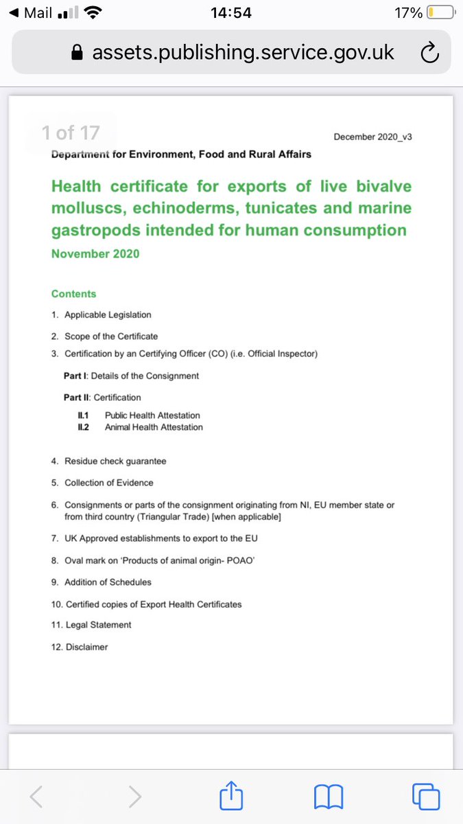 DEFRA was very much aware of the regulation the EU cites because before Christmas they issued this guidance based on it.