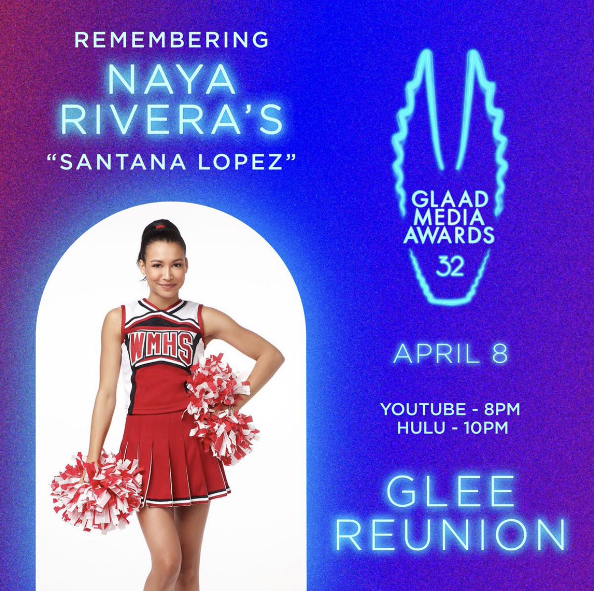 TheLaurenPotter's tweet photo. I hope you’ll all be watching. I can’t wait to celebrate Naya. #gleereunion https://t.co/61YOyEQaFu