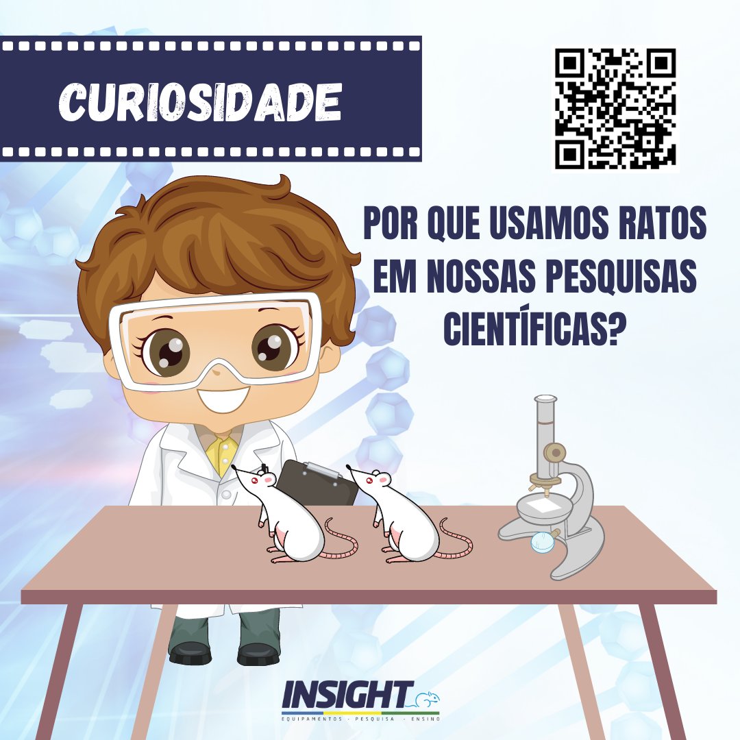 Insightltda's tweet image. Você sabia que estes roedores têm uma genética muito semelhante a nossa? Por isso eles foram escolhidos para a realização de pesquisas científicas.