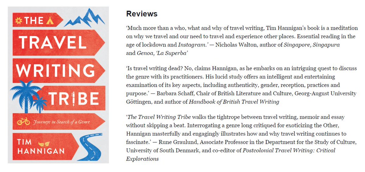 A few very generous blurbs have come in for #TheTravelWritingTribe, which will be out in May (available for preorder now from the usual places): hurstpublishers.com/book/the-trave…