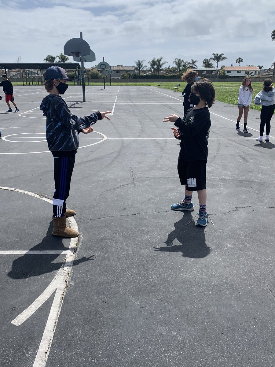 Haweselementary's tweet photo. We are playing a modified game of rock, paper, scissors! Can you think of how this relates to 5th grade? #challengequestion #makelearningfun #behawesome #hawesnation https://t.co/02zZt3T0nh