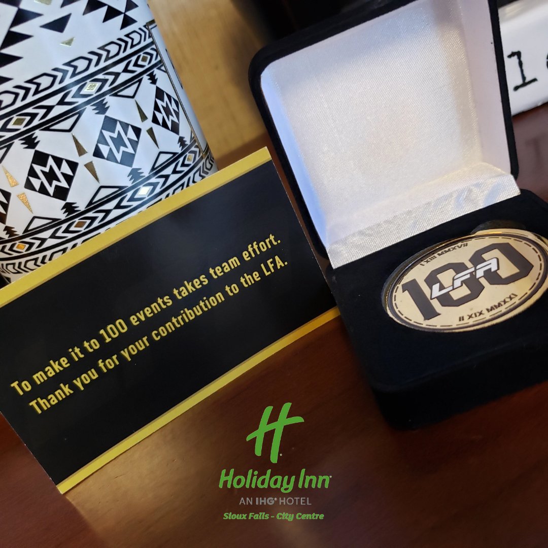 DTSFHolidayInn's tweet photo. Thank you @lfafighting!  Congratulations on your 100th event!  We love our partnership and look forward to having you back in May!  

#DTSFHolidayInn #HolidayInnCityCentre #GuestLove #LFA #UFC #mixedmartialarts @ufcfightpass #lfanation https://t.co/GjiNrGFpxM