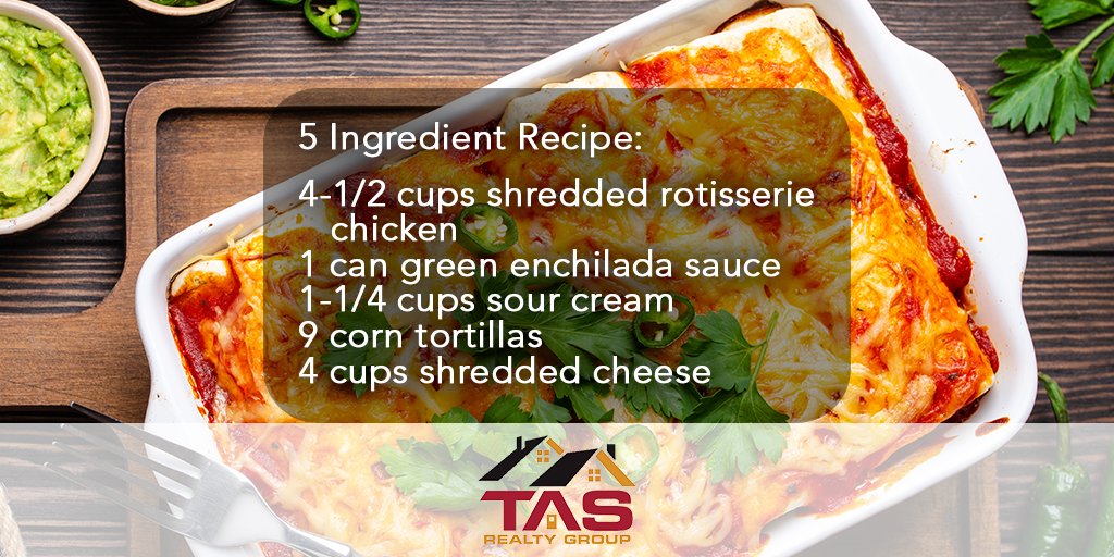 TASRealty's tweet photo. Try this new enchilada recipe!! 

 #tasrealtygroup #houstonrealestateagent https://t.co/PKwuWxmPTQ