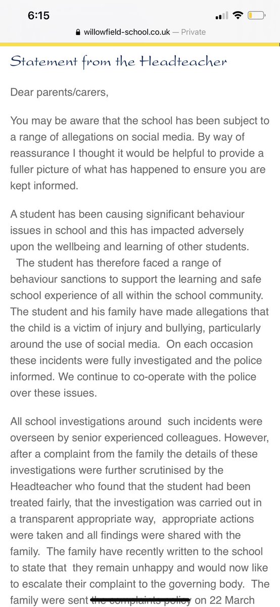 HoHoChanel's tweet photo. UPDATE‼️

TW   RACISM&amp;PHYSICAL ABUSE/BULLYING
@willowfieldsch 
The school released this pathetic excuse of a statement earlier today. Instead of acknowledging and addressing the severe racial, physical and verbal abuse along with death threats that my brother has faced, https://t.co/k5OLGD5vs0