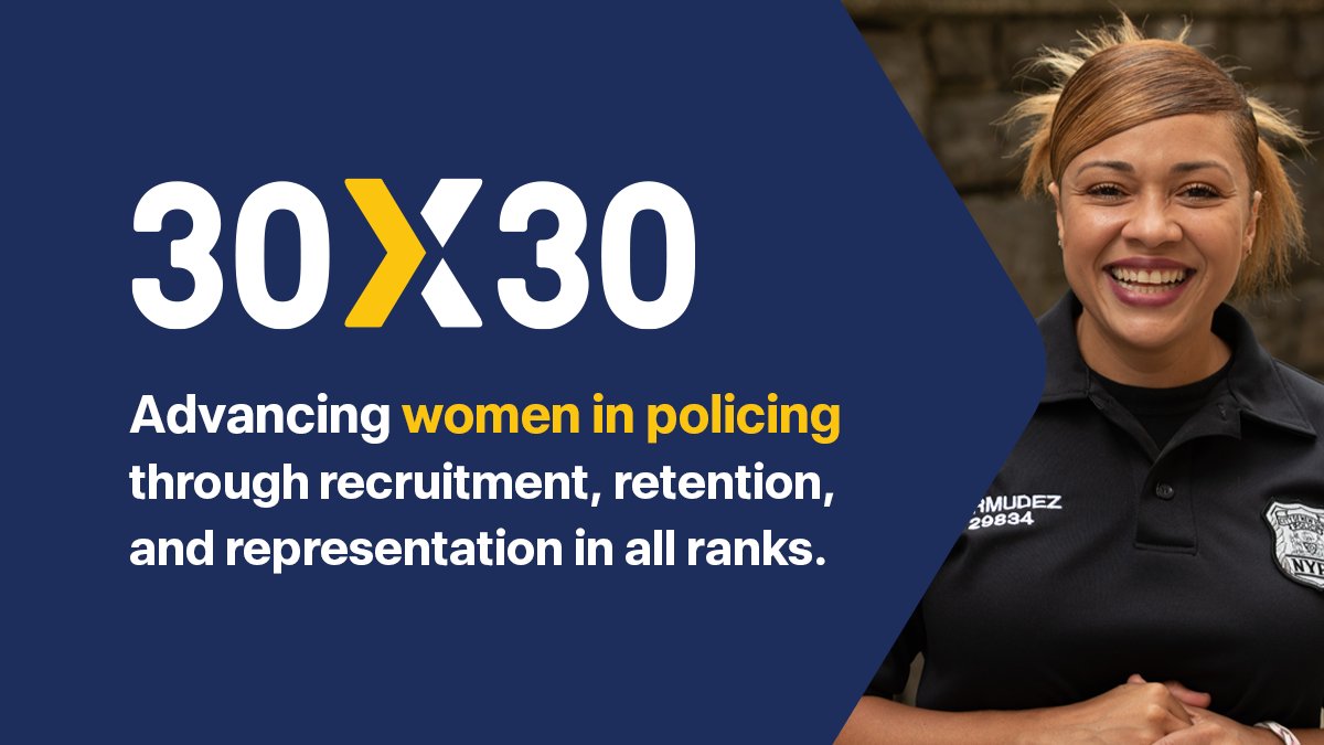 Today we officially launch the 30x30 Initiative. A coalition of police leaders, researchers and professional organizations working to advance women in policing! Agencies across the U.S. are taking the #30x30pledge with more signing on everyday. Learn more  30x30initiative.org