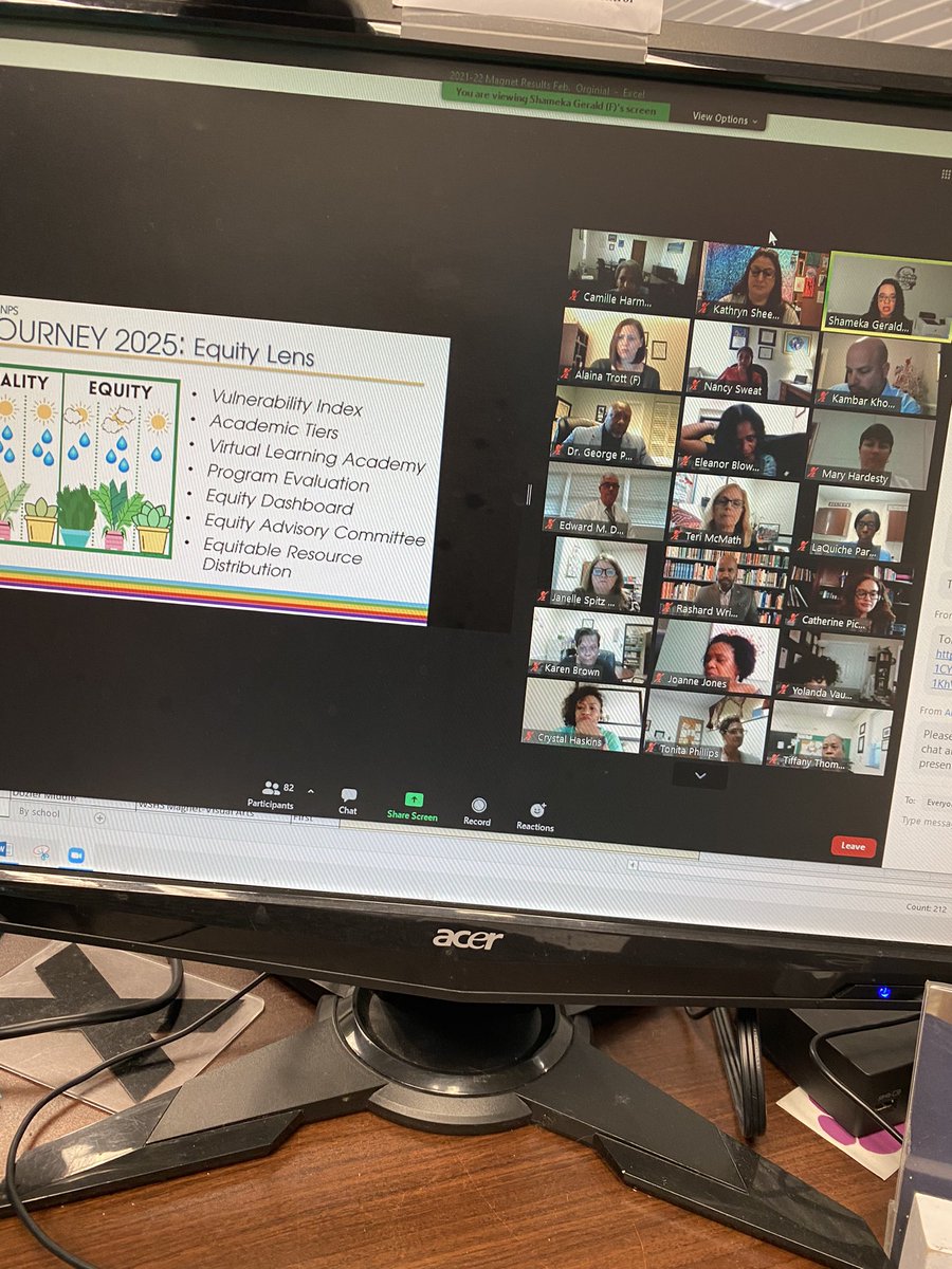 KSheeSmith's tweet photo. Learning from and learning along side the amazing @Shameka_Gerald & @DrGParker in NNPS. Equity focus lens all based on data. #R2Equitychat https://t.co/mzpltaHvJj