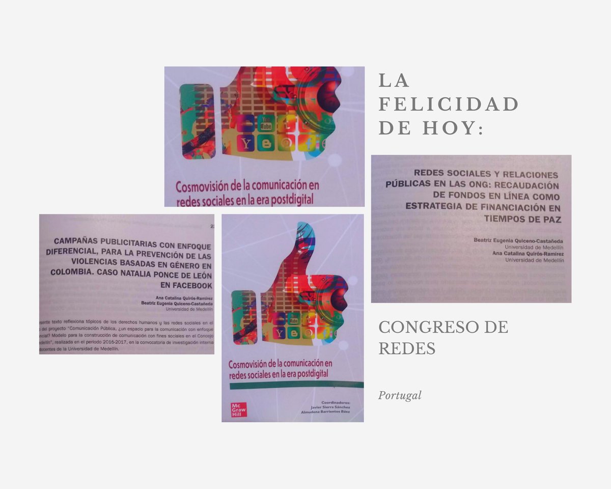 quirosconese's tweet photo. Felices de recibir nuestro libro de @McGrawHill_ES ... Nos vemos pronto en el @Congreso_ComRed 🥰 !! (Capítulo + Ponencia: la felicidad de hoy) https://t.co/25ch1sn8K2