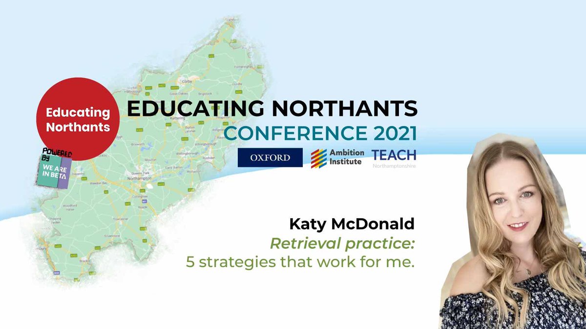 EduNorthants's tweet photo. THIS SATURDAY... hear from the fabulous @MissMcDonald16 talking about 5 retrieval strategies that truly work. 

PLUS: 
❤️Over 80 sessions 
❤️All phases, multiple voices
❤️Three live panels &amp; a DISCO! 

It’s FREE! Sign up here👇
https://t.co/Ztl0BCxU9C https://t.co/0pBwnNPirW