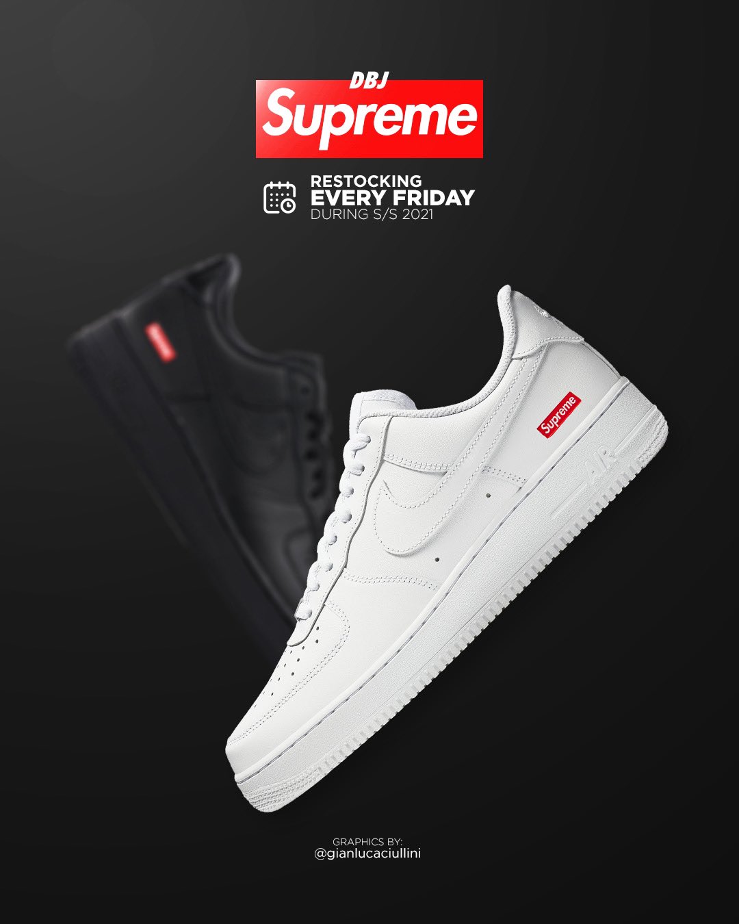 supreme nike air force 1 restock