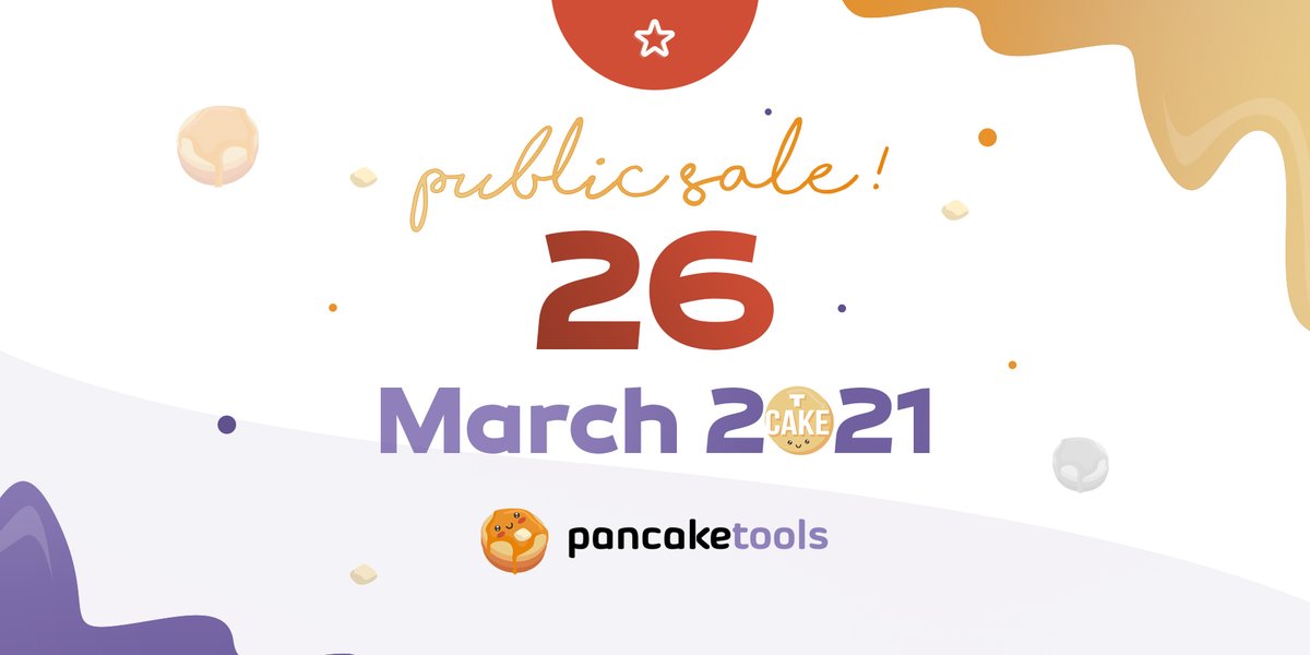 tcake_official's tweet photo. 🔥PancakeTools is very excited for our Public Sale today. 

🕔 Start : 05:00 PM UTC 26 March 

🔔https://t.co/9V06exQXwO https://t.co/6k9f9azmRK