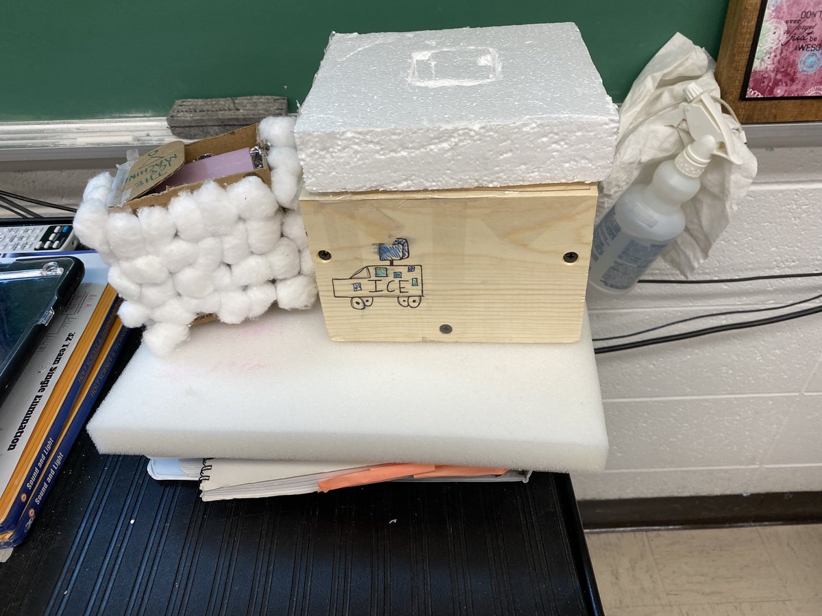 RetiredBVteach's tweet photo. Lots of science and engineering going on in room #248! Here are two of the top winners in the Icy Challenge and the winning rollercoaster design! @hssdbv @HSSD https://t.co/S3k2KxyA5K