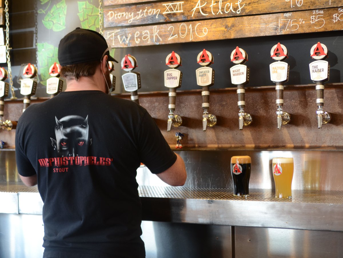 AveryBrewingCo's tweet photo. With 30 beers on tap, we've got something for everyone. We're open until 9:00pm - come join us for a beer or a Sparkle!

#beerfirst #averybrewing https://t.co/onqPkX1Od2