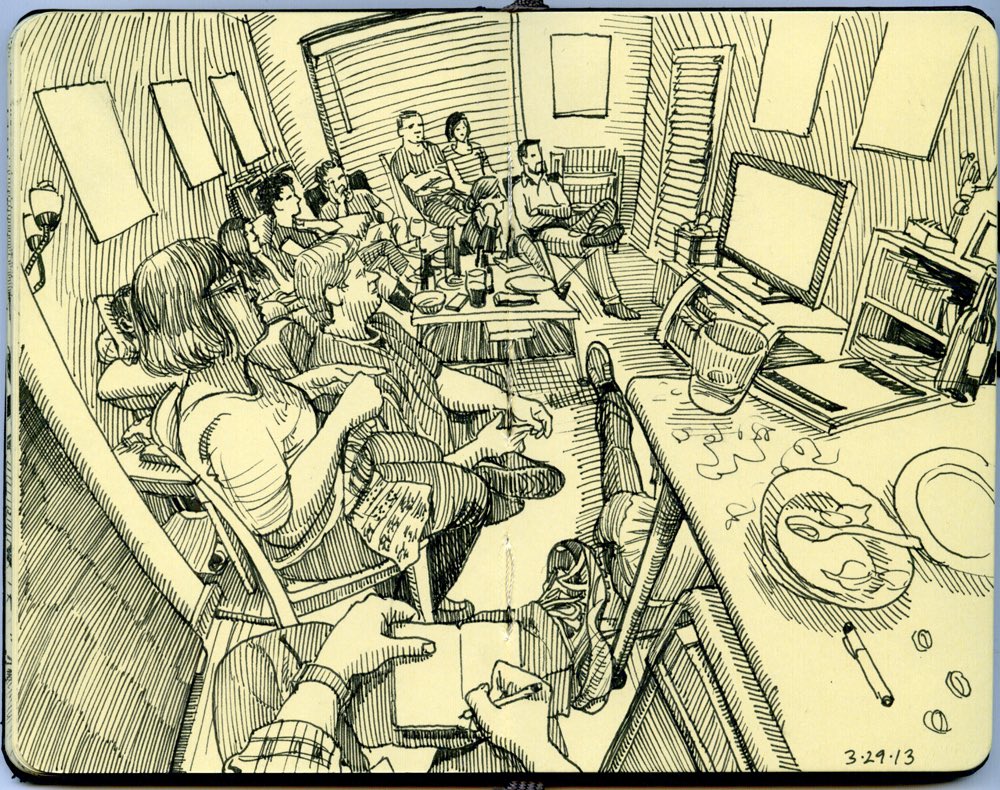 Point of view sketches over the years. 