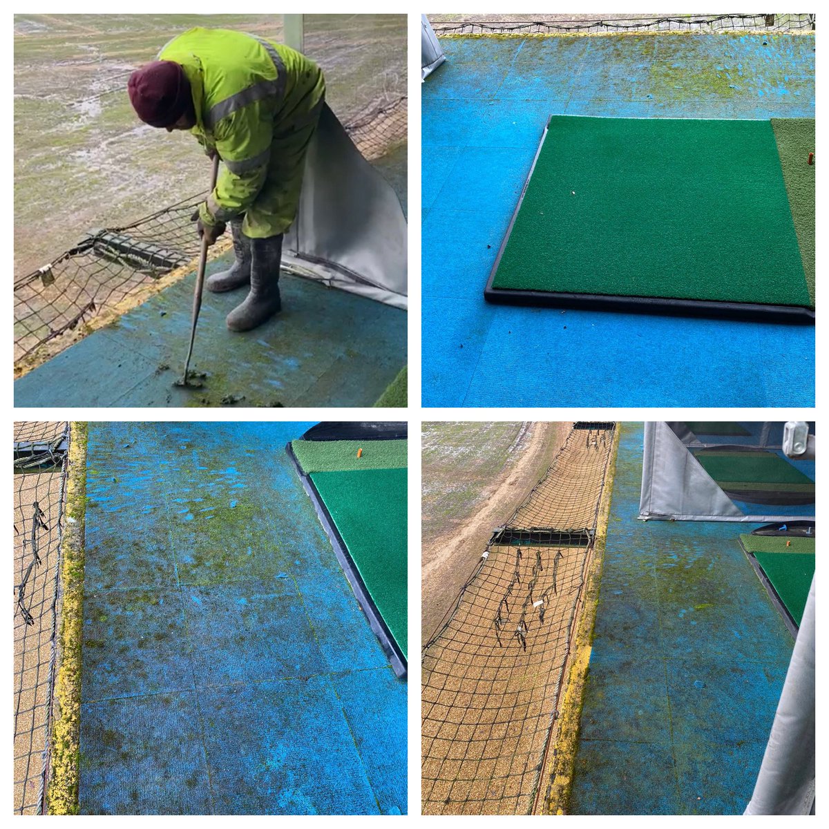 HedgeEnd_GC's tweet photo. While you guys have been away we took advantage and got lots of work do. Treatment rooms decorated, car park drainage and electric ducting and new topping, drainage on the range......lots, cleaning moss off bay carpet and refreshing yellow line #lotsofworkdone #seeyouguysmonday🏌️♂️ https://t.co/mRUyG8nYPk