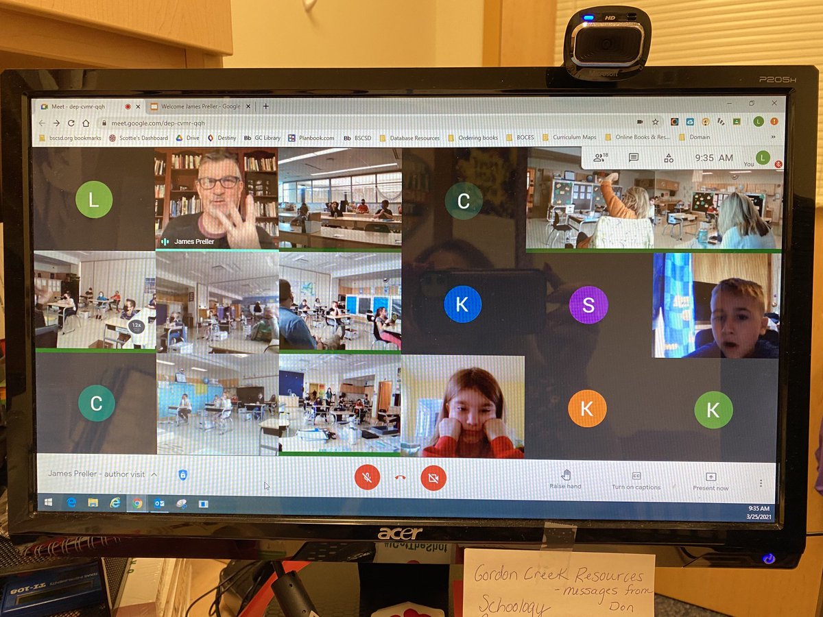 GordonCreekLib's tweet photo. Thank you to author #JamesPreller for our virtual visit today! We had a great time! #gclib #GordonCreek #bscsd https://t.co/RRPgjoRDT8