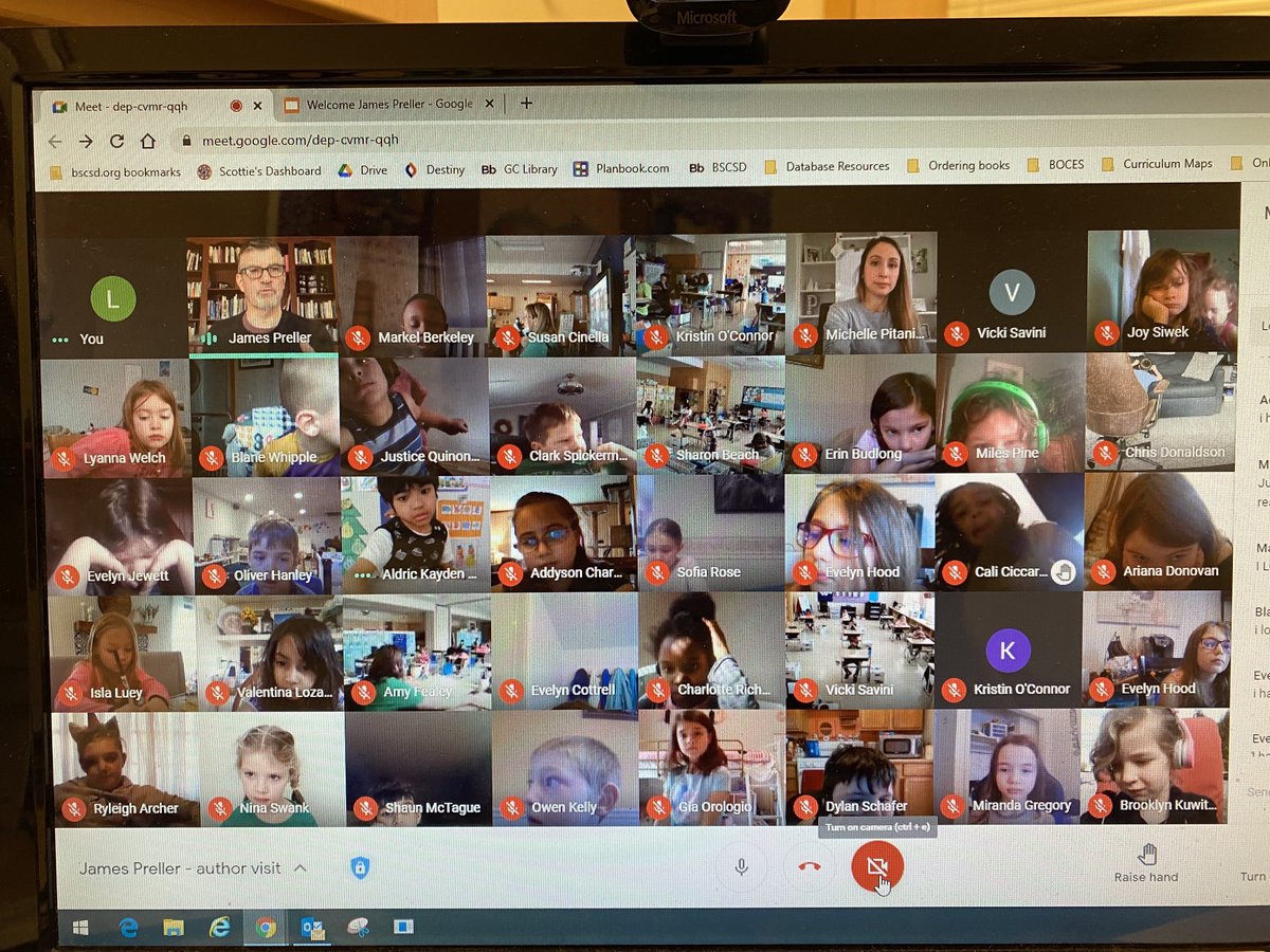 GordonCreekLib's tweet photo. Thank you to author #JamesPreller for our virtual visit today! We had a great time! #gclib #GordonCreek #bscsd https://t.co/RRPgjoRDT8