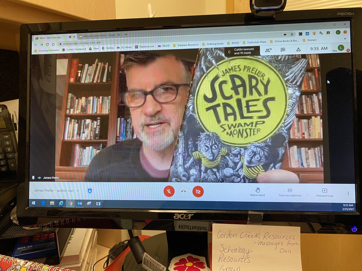 GordonCreekLib's tweet photo. Thank you to author #JamesPreller for our virtual visit today! We had a great time! #gclib #GordonCreek #bscsd https://t.co/RRPgjoRDT8