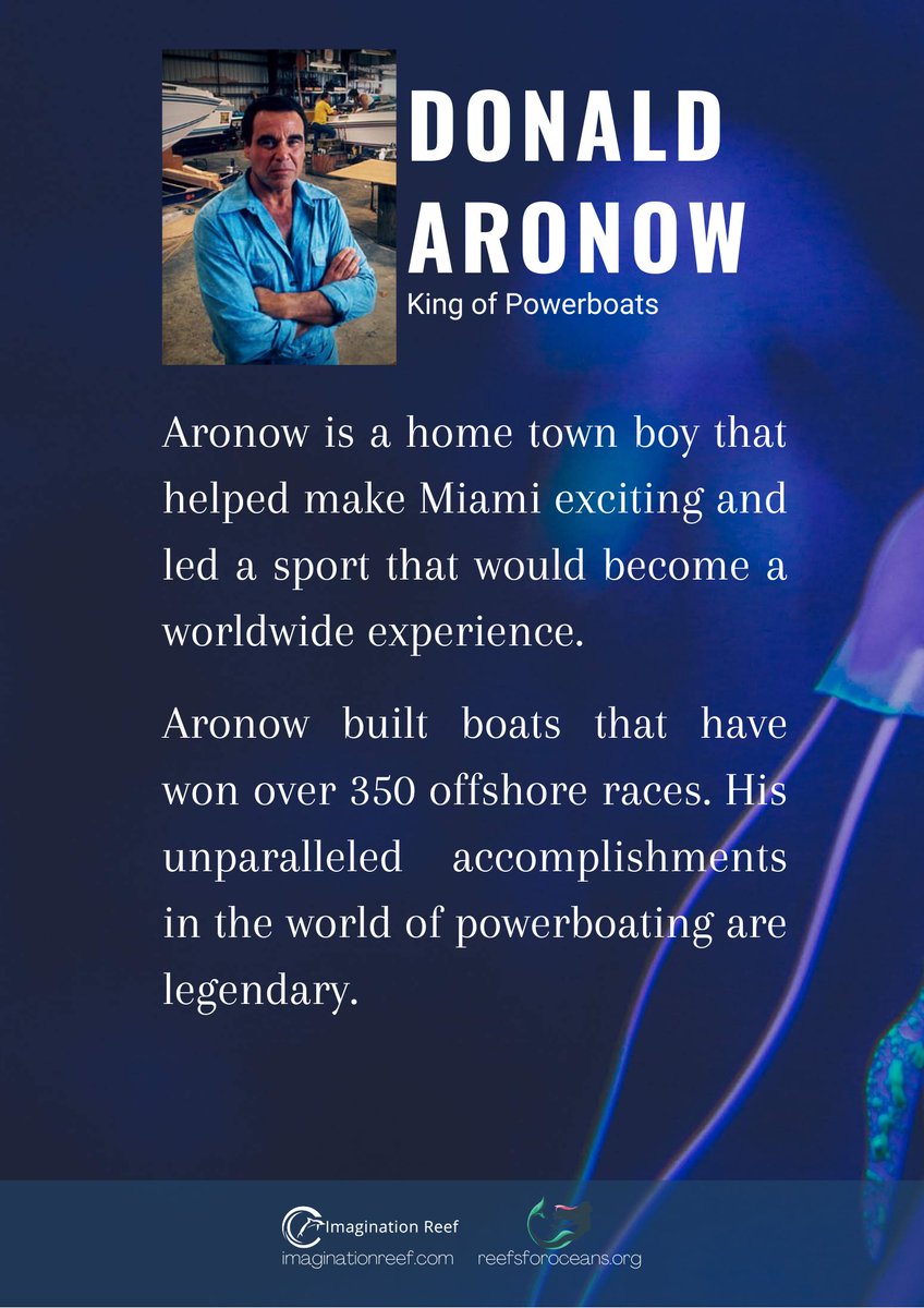 reef_project's tweet photo. THE KING OF POWERBOATS! 🚤🛥

Aronow is a home town boy that helped make Miami exciting and led a sport that would become a worldwide experience. Aronow built boats that have won over 350 offshore races. His unparalled accomplishments in the world of powerboating are legendary! https://t.co/86sxnmcdwI