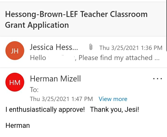 I realized they extended the deadline for a classroom grant and I decided to go for it even with only 3 days to pull it off. This is the level of support I got every step of the way from my admins. 

So thankful to be at <a href="/SterlingMiddle1/">Sterling MS</a> 🥰