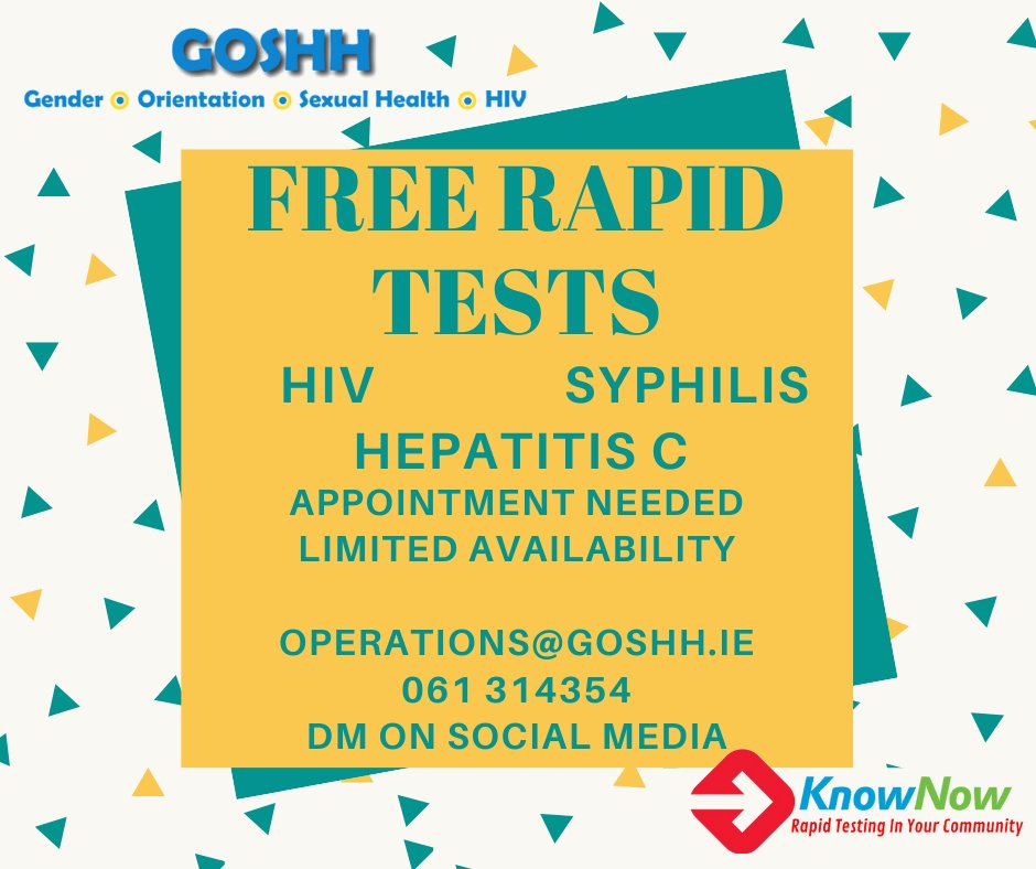 GOSHHirl's tweet photo. Our Rapid Testing service is classed as an essential service so book an appointment to #UpdateYourStatus ⠀
Free HIV, Hepatitis C & Syphilis testing with results available in 10 minutes.⠀⠀
Limited availability for next week!⠀⠀
Contact us or send us a DM! https://t.co/zv1cW2OgUe