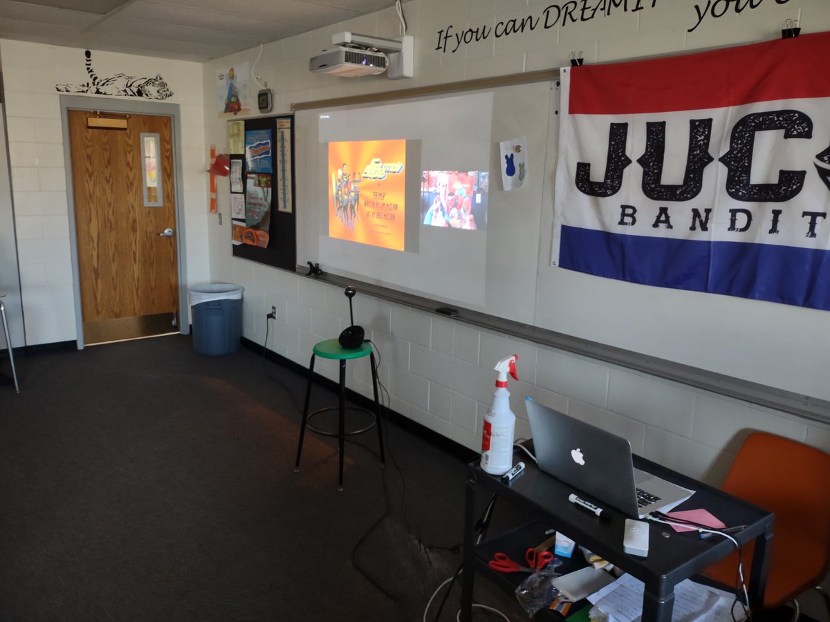 BayardTigers's tweet photo. Mr. Posey's 8th graders had a Zoom meet and greet with the creator of a comic book. Jim McClain is the creator of Solution Squad, it's a comic book that teaches math. They were able to pick his brain and get ideas for their own comic book. https://t.co/DoE2IihH9V